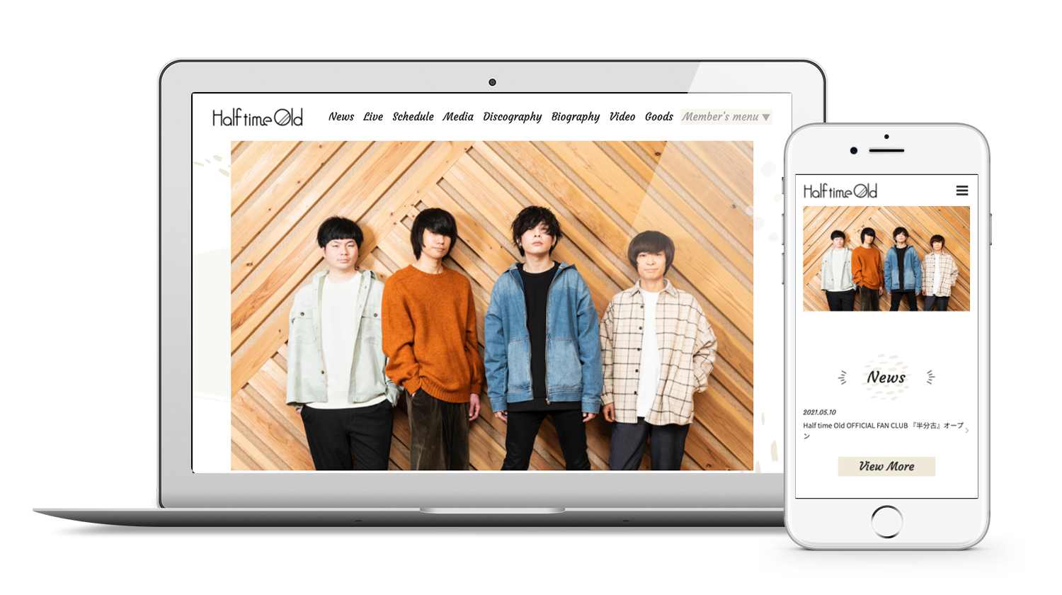 ロックバンド Half Time Oldの公式ウェブサイトをリニューアル 株式会社skiyaki ファンサイト ファンクラブ ストアサイト運営