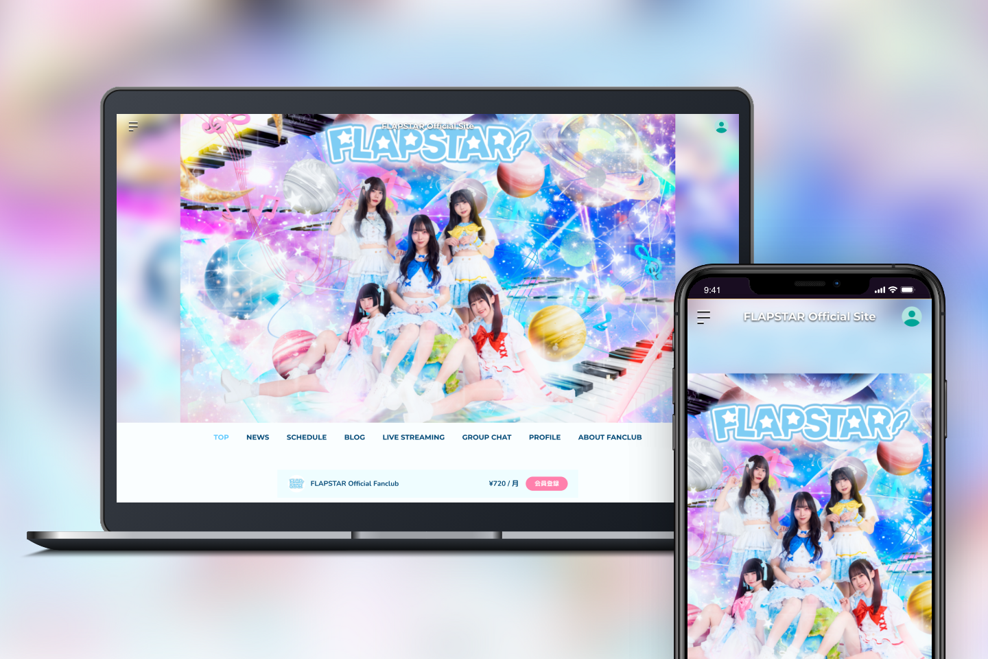 Bitfan」にて、5人組アイドルグループ・FLAPSTARのオフィシャルサイト