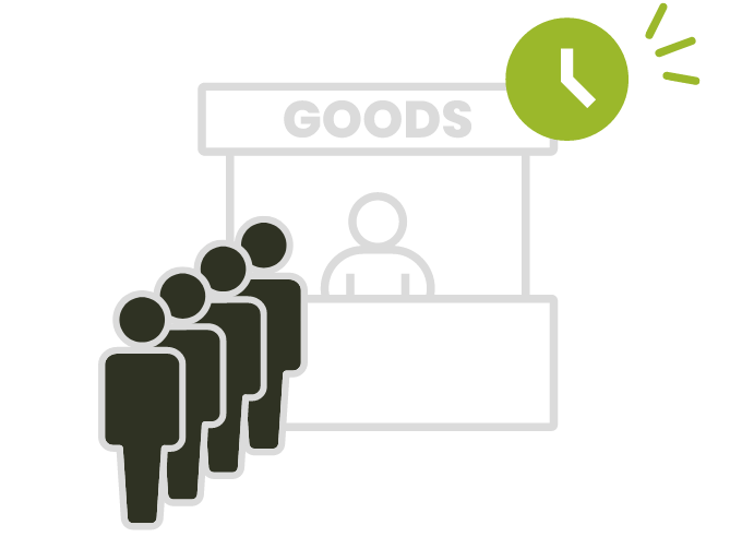 イベント会場で指定時間に受取ブースへ