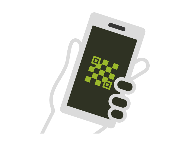 スマホで注文QRコードを表示